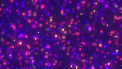 Festive background with colorful particles, abstract fun background, background with particles and light glare
