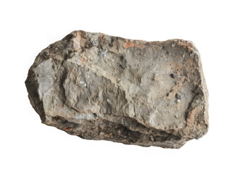 Cement stone, piece of concrete isolated on white, clipping path, PNG
