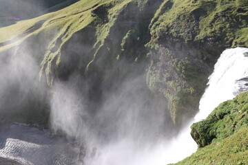 waterfall in the mountains
