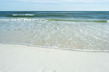 Gentle Gulf Surf on Beach in Pensacola, Florida