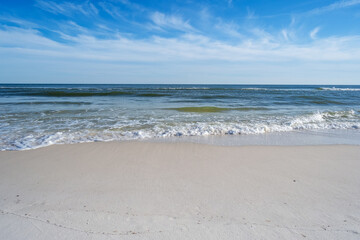 Gentle Gulf Surf on Beach in Pensacola, Florida