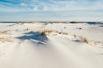 Sunny Deserted Beach  with no trace of people