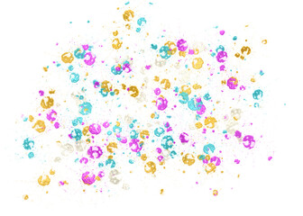Colorful and glittery background with many small circles