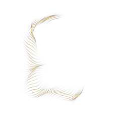 Abstract figure, smooth lines, color gradient. When superimposed on a dark background it acquires a soft neon glow.