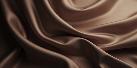 Luxurious modern mocha mousse color fabric, showcasing elegant draping and smooth texture, ideal for fashion, interior design, or creative projects.