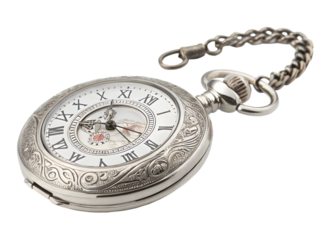 Pocket Watch on Transparent Background