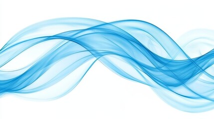Fototapeta premium A blue wave on a white background