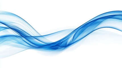 A blue wave on a white background