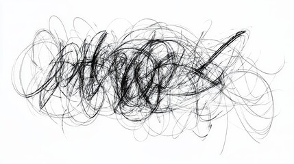 A black and white drawing of a bunch of lines