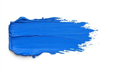 Fototapeta premium A watercolor gradient transitioning from turquoise blue to dark navy blue, set against a pristine white background.