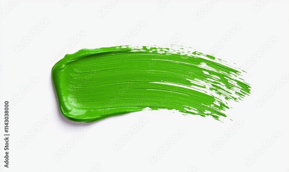 Poster a horizontal green watercolor splash featuring soft, gradient brushstrokes on a transparent backgrou