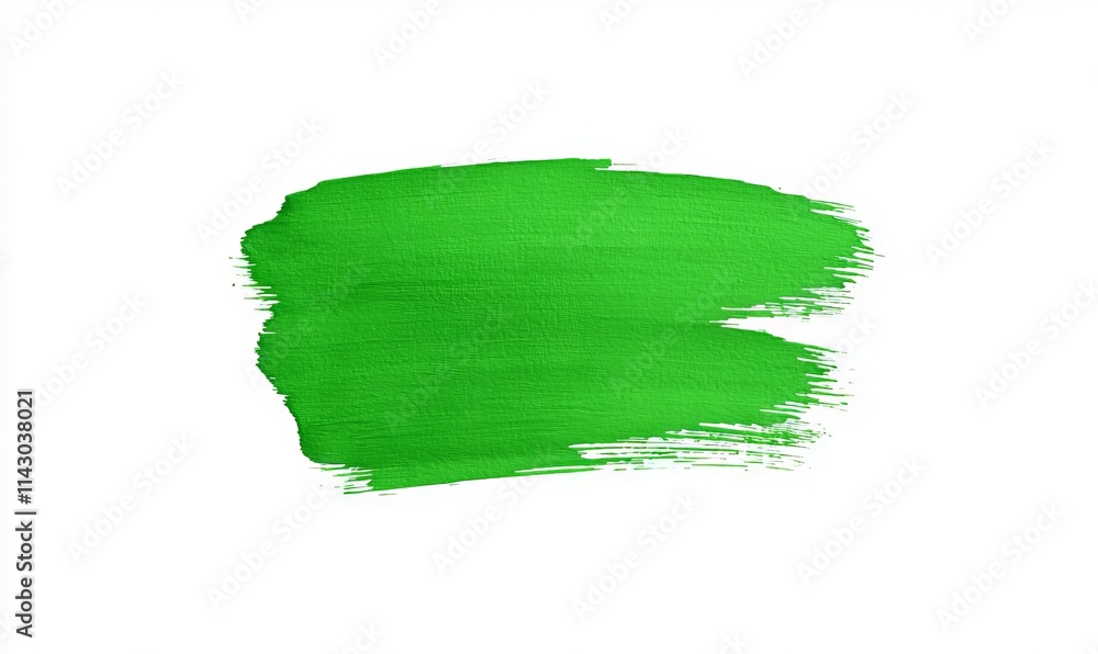 Poster an abstract design of a horizontal green watercolor splash with gentle, gradient brushstrokes on a c