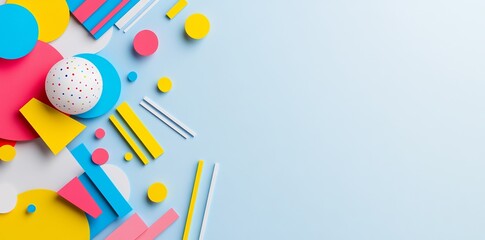 Fototapeta premium A modern visual pattern with colorful, geometric shapes arranged in an abstract art style.