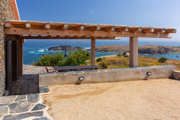 A vibrant coastal landscape in Cap de Creus Natural Park near Cadaques, Catalonia, Spain