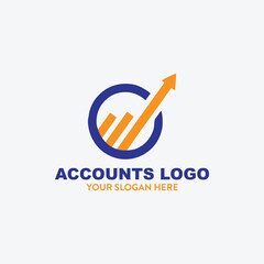 finance accounts logo design vector	