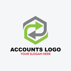 finance accounts logo design vector	