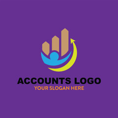 finance accounts logo design vector	
