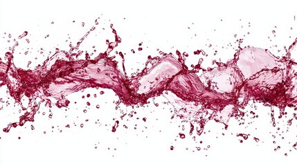 A splash of red wine on a white background