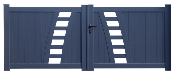 Portail en aluminium gris