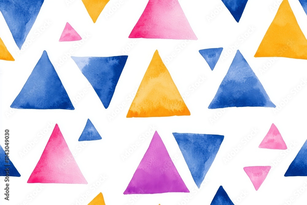 Poster a background, texture, and pattern composed of numerous colorful triangles.