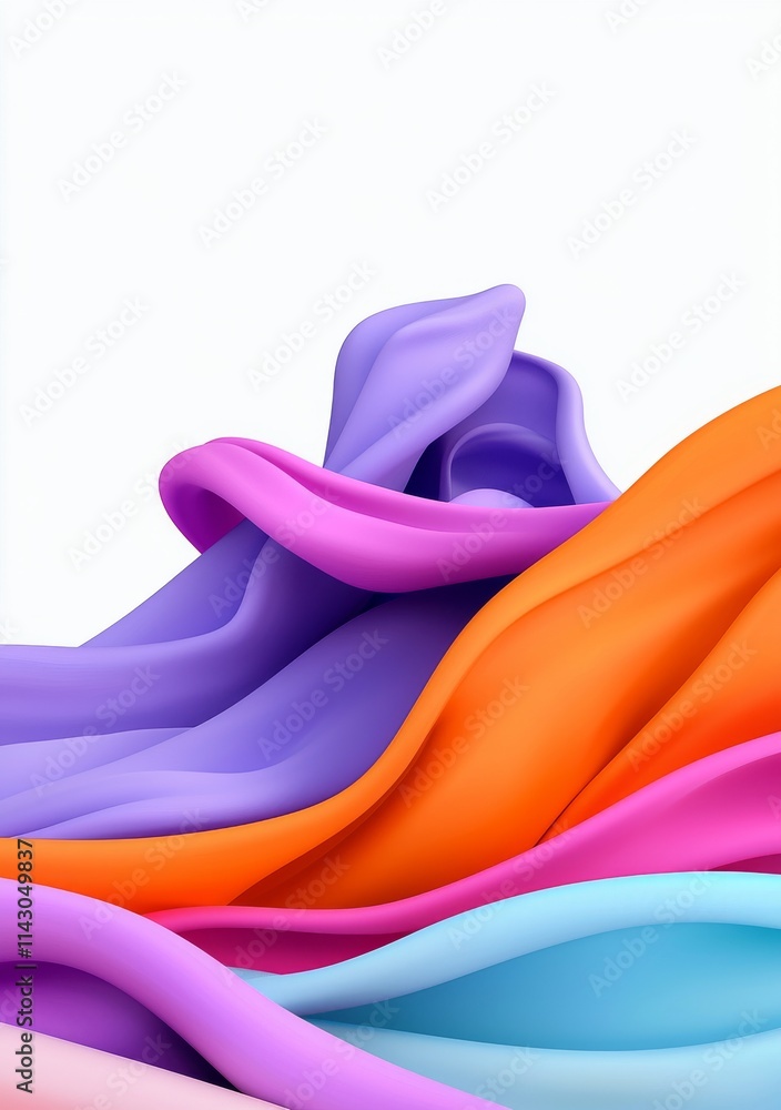 Poster gradient fluid abstract shape. mental health element on a clear background. modern vaporwave aesthet