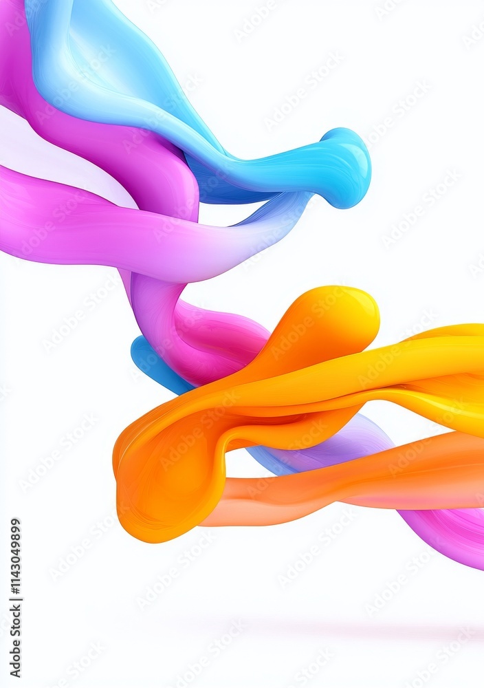 Poster abstract fluid gradient shape. mental health element with a transparent background. vaporwave modern