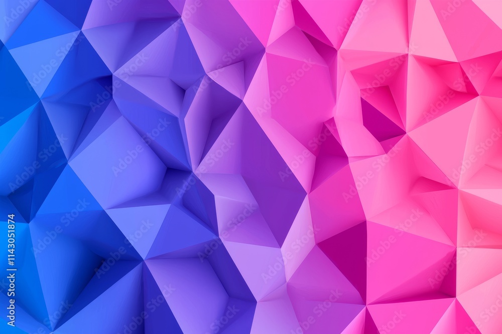 Poster a picture of a lively purple abstract backdrop featuring overlapping triangular patterns, created by