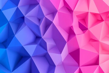 A picture of a lively purple abstract backdrop featuring overlapping triangular patterns, created by AI.