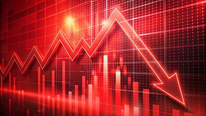 Red Descent: Abstract Representation of Economic Downturn