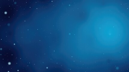 Fototapeta premium Soft blue hues blend with scattered twinkling stars, crafting an ethereal cosmic backdrop. This tranquil setting captures the beauty of the universe at night