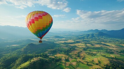 Naklejka premium Vibrant Hot Air Balloon