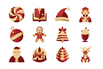 Christmas vector elements bundle art illustration