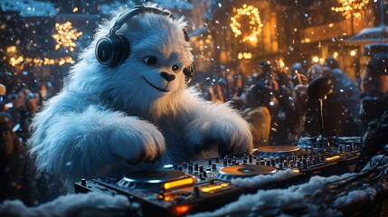 yeti dj on Christmas party
