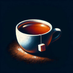 coffee artistic chalk coffee cup illustration in vibrant design setting