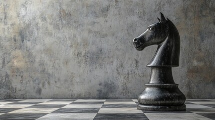 Strategic chess-themed background featuring elegant chess pieces and board.