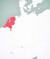 Fototapeta premium Map of Germany - Netherlands