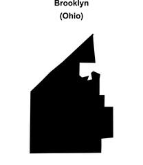 Brooklyn (Ohio) blank outline map