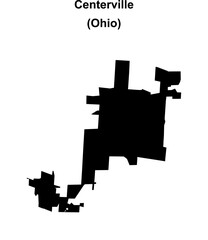 Centerville (Ohio) blank outline map