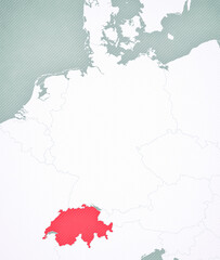 Map of Germany - Switzerland