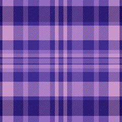Endless check fabric textile, track vector pattern texture. Place background seamless tartan plaid in indigo and pastel colors.