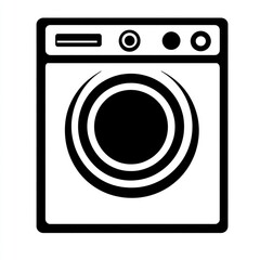 Tumble Dry Symbol: Solid Glyph Icon for Laundry and Machine Drying in a Circular Design