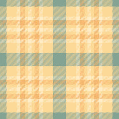 Complexity tartan vector pattern, graphical fabric texture check. Costume background textile plaid seamless in amber and pastel colors.