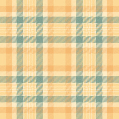 Tape vector plaid pattern, folklore fabric seamless background. Valentines day texture tartan textile check in amber and light colors.