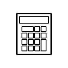 Calculator icon vector. Savings, finances sign isolated on white, economy concept, Trendy Flat style for graphic design, Web site, UI.