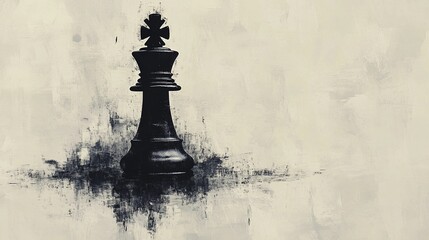 Naklejka premium Abstract chessboard with classic pieces creating a modern and stylish background, perfect for strategic and conceptual visuals