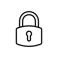 Padlock vector icon logo template.