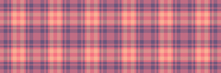 Female tartan background plaid, motif texture check textile. Hounds pattern vector seamless fabric in red and violet colors.