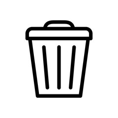 Trash can icon vector. Delete sign.