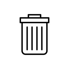 Trash can icon vector. Delete sign.