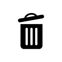 Trash can icon vector. Delete sign.